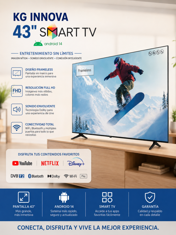 ChatGPT Image 19 may 2026, 15_04_13 Televisor de 43' KG Innova | Mejor Calidad‑Precio 2026