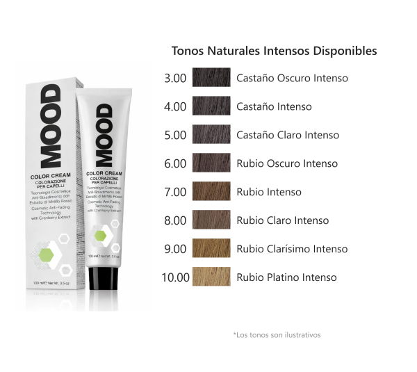 MOOD - TINTES COLOR CREAM, Tonos Natural Intenso