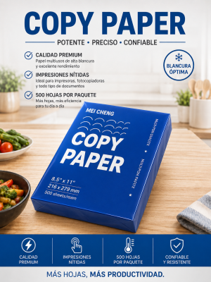 Paquete de Hojas Blancas Multifunción – Papel Premium para Impresión y Escritura