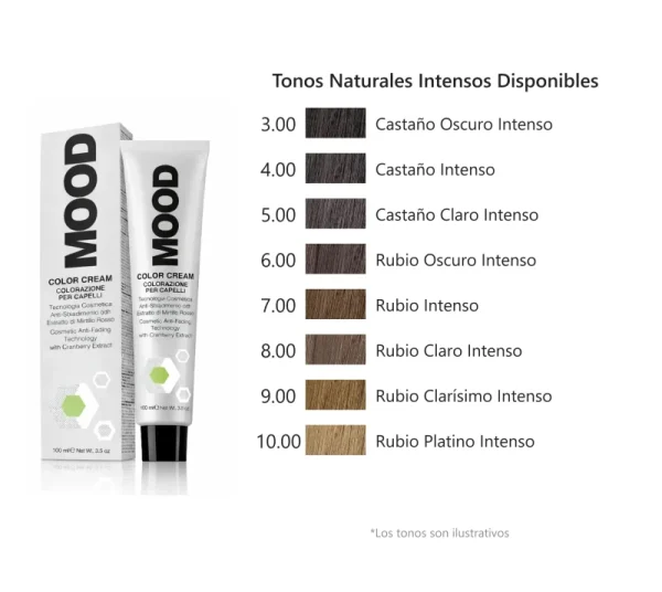 MOOD - TINTES COLOR CREAM, Tonos Natural Intenso