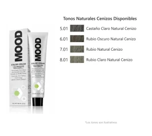MOOD - TINTES COLOR CREAM, Tonos Natural Cenizo.
