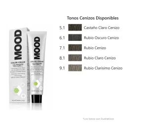 MOOD - TINTES COLOR CREAM, Tonos Cenizos