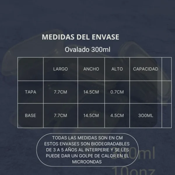 Termo Pack ovalado 300ml