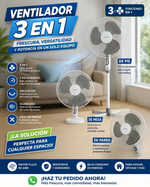 Ventiladores 3 en 1