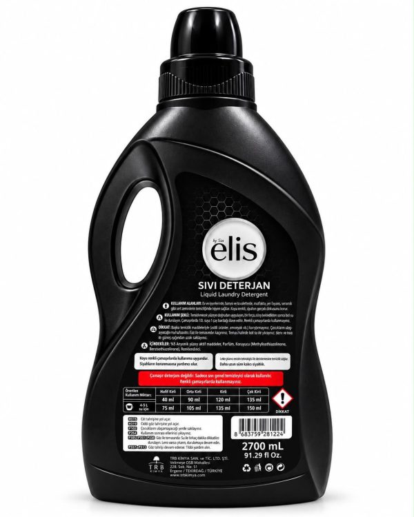 ELIS - Detergente líquido para ropa 2700 ml