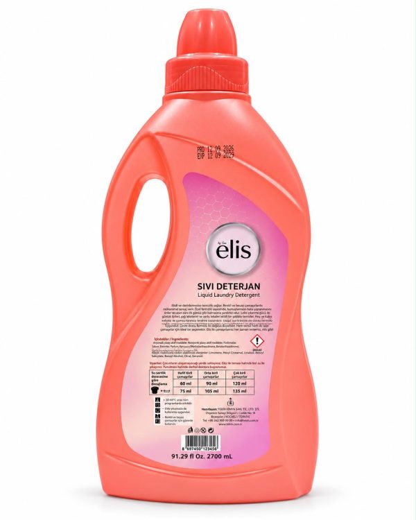 ELIS - Detergente líquido para ropa 2700 ml