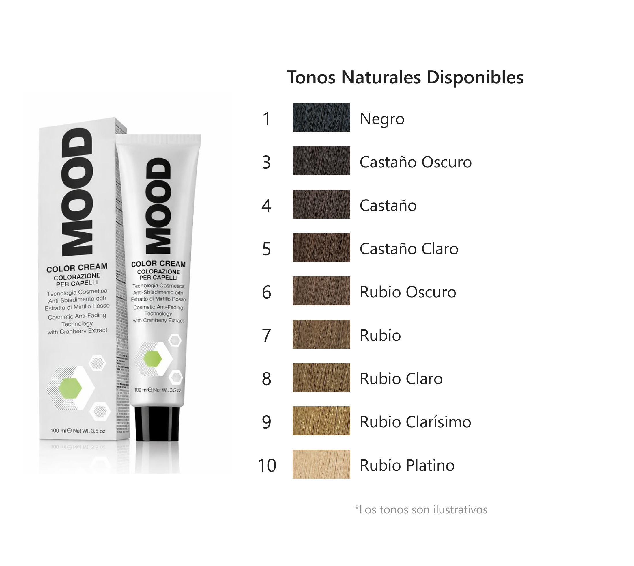 Mood - Tintes Color Cream, Tonos Naturales