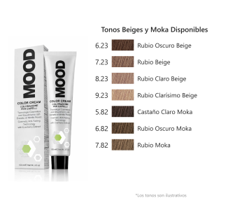 Mood – Tintes Color Cream, Tonos Beige y Moka