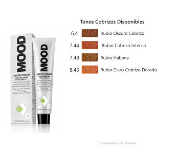 Mood – Tintes Color Cream, Tonos Cobrizos