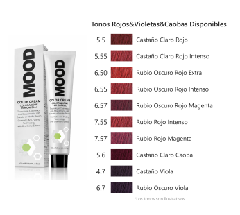 Mood – Tintes Color Cream, Tonos Rojo&Violeta&Caoba