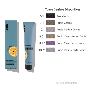 Mood – Tintes Demi Double, Tonos Cenizos