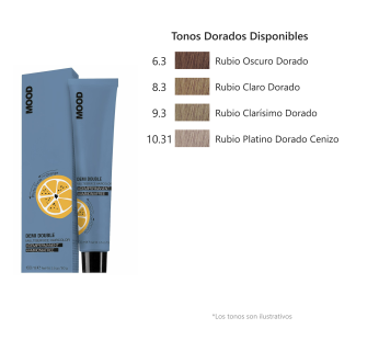 Mood – Tintes Demi Double, Tonos Dorados