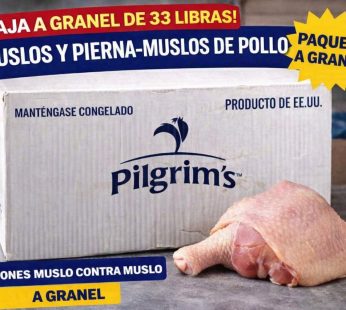 Caja de pollo de 33lb de muslo contramuslo agranel